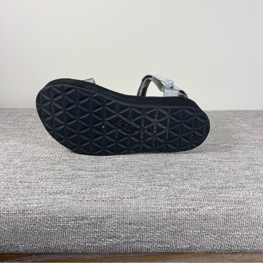 Teva Flatform Metallic Silver Platform Sandals - image 4